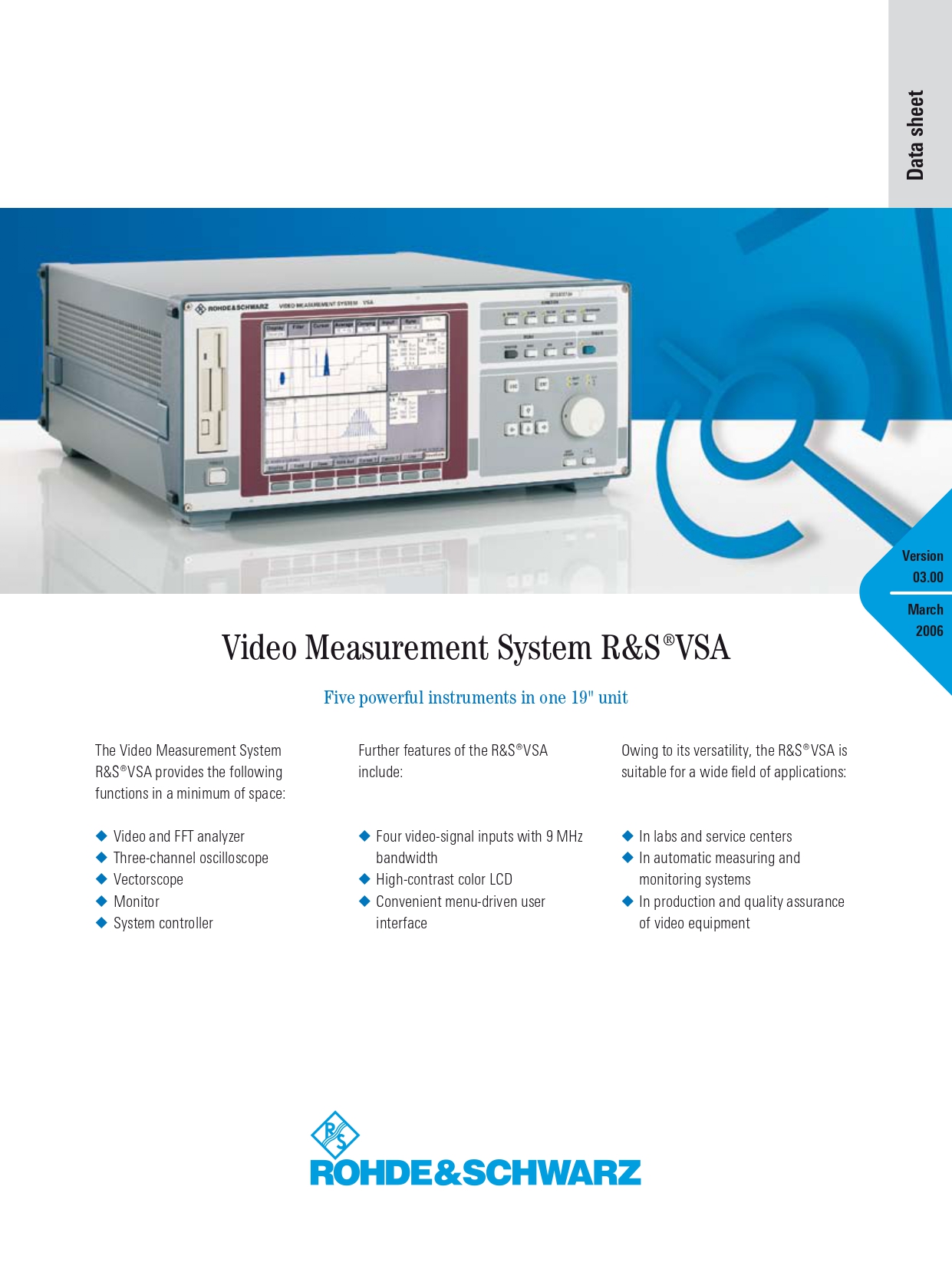 Hệ thống đo lường video R&S® VSA